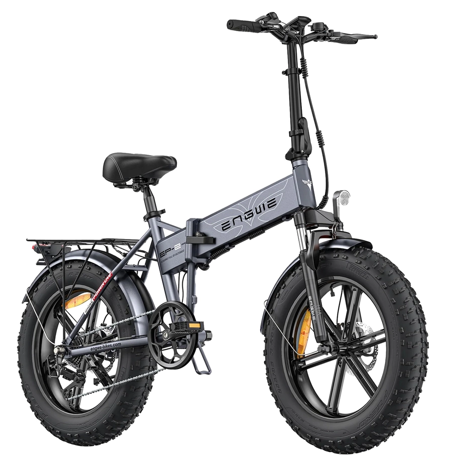 ENGWE EP-2 PRO Foldable Electric Bike | Long-Range Urban Commuter | 28mph Top Speed | 75mi Pas Mode Range | Portable E-Bike Design | All-Terrain Fat Tire Bicycle