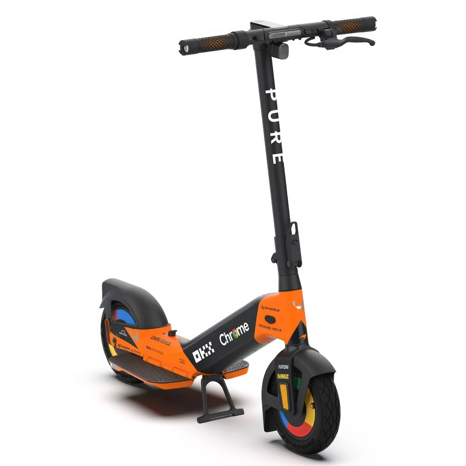 Pure McLaren MCL38 Electric Scooter | Limited Edition Series | 500W (710W Peak) Power | 15.5mph Speed | 12Ah Battery | 31mi Range | Orange & Black Racing Design | Formula 1 Inspired Transport