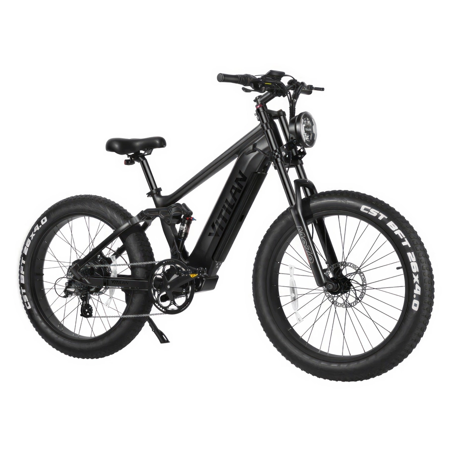 Vitilan T7 Electric Mountain Bike | All-Terrain Performance | 750W (1200W Peak) Power | 28mph Speed | 20Ah Battery | 80mi Range | Full Suspension | Premium Off-Road Transport