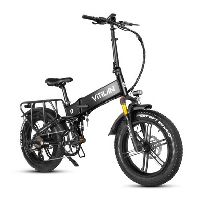Vitilan I7 Pro 2.0 Foldable Electric Bike - 750W Power | 20Ah Battery | 28mph Speed | 65mi Range
