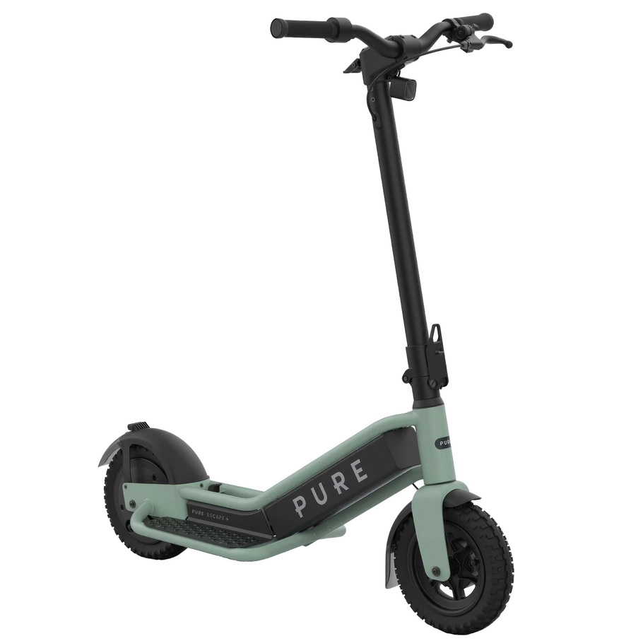 Pure Escape+ Electric Scooter | Urban Commuter Solution | 500W (710W Peak) Power | 15.5mph Speed | 12Ah Battery | 31mi Range | Enhanced Model | Modern Personal Transport