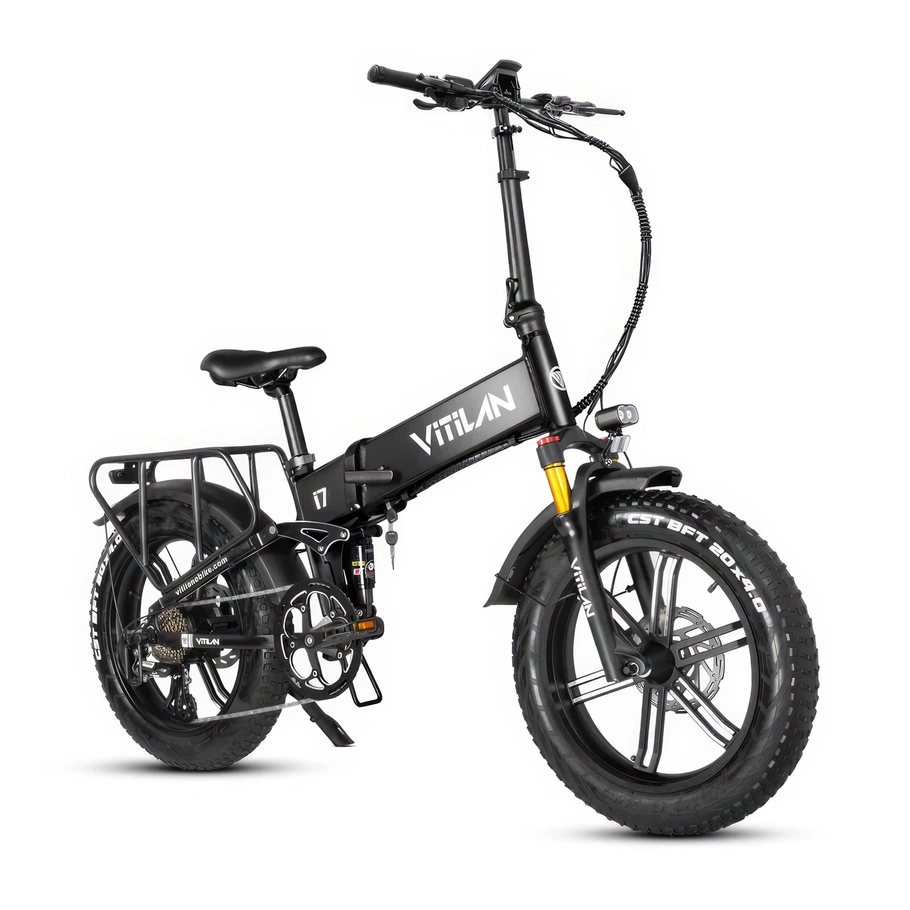 Vitilan I7 Pro 2.0 Foldable Electric Bike - 750W Power | 16Ah Battery | 28mph Speed | 55mi Range