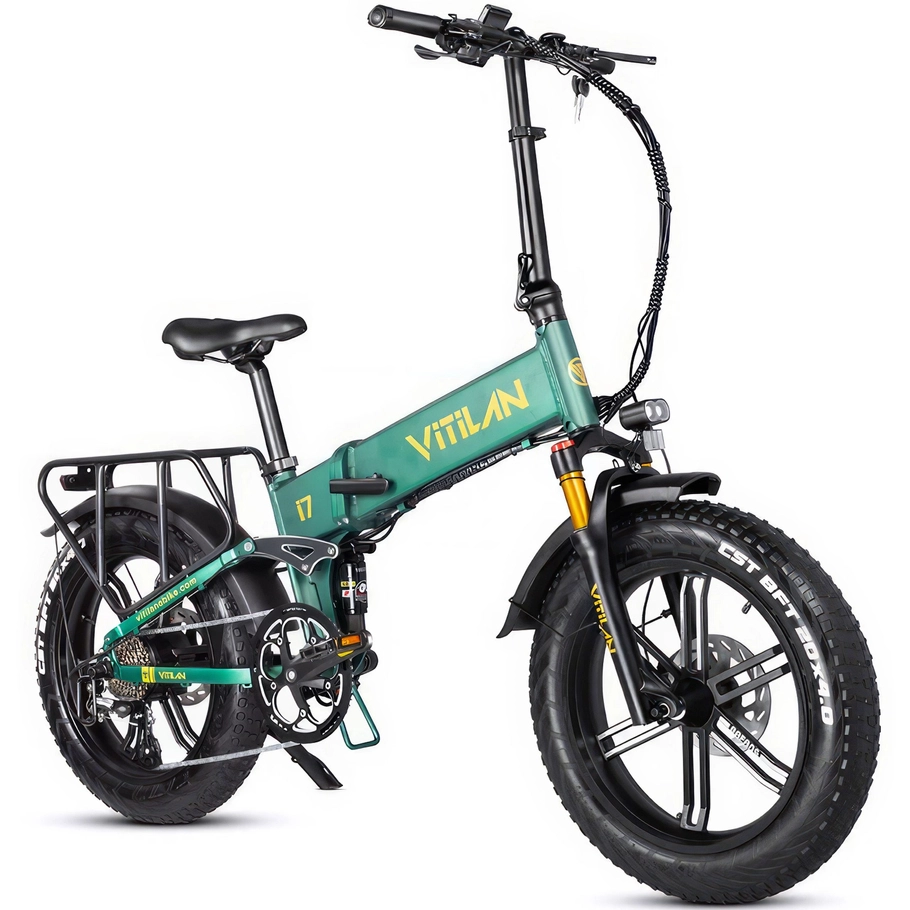 Vitilan I7 Pro Foldable Electric Bike - 750W Power | 16Ah Battery | 28mph Speed | 55mi Range