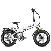 Vitilan I7 Pro 2.0 Foldable Electric Bike - 750W Power | 20Ah Battery | 28mph Speed | 65mi Range
