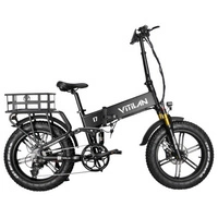 Vitilan I7 Pro 2.0 Foldable Electric Bike - 750W Power | 16Ah Battery | 28mph Speed | 55mi Range