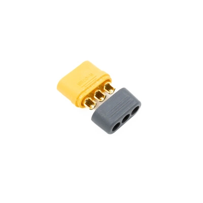 Amass MR60 Male Connector | High-Current Electronic Component | Gold-Plated RC Battery Plug | Low-Resistance Power Connection | Compatible with Various RC Models