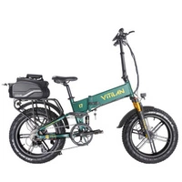 Vitilan I7 Pro 2.0 Foldable Electric Bike - 750W Power | 16Ah Battery | 28mph Speed | 55mi Range