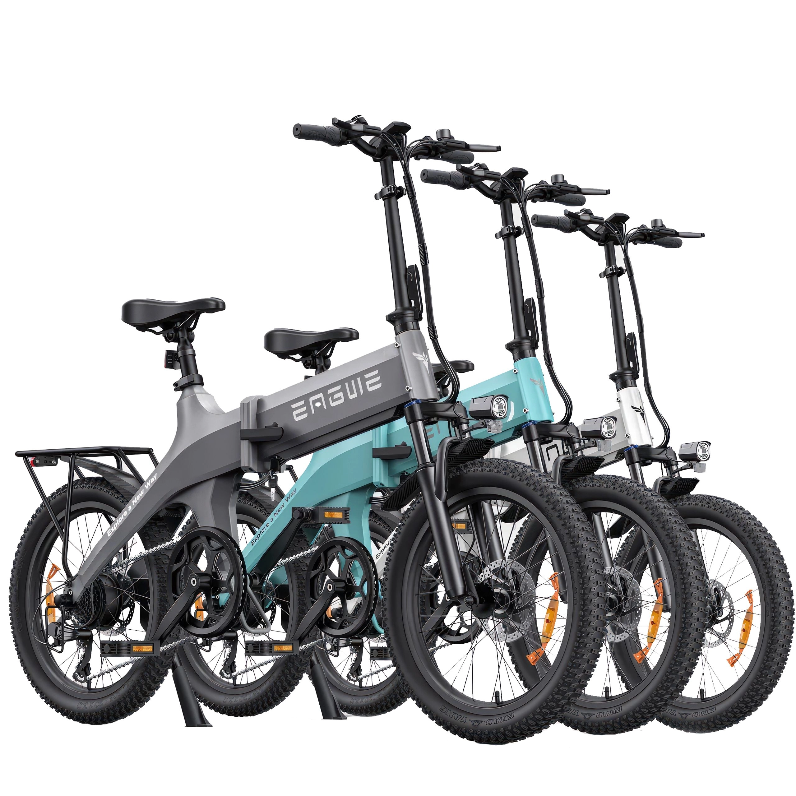 ENGWE C20 Pro Electric Bike 250W Motor Versatile Commuter E Bike 15.6Ah Battery 15mph Top Speed 75mi Long Range All Terrain Tyres Foldable Design Blue Ebikes Engwe