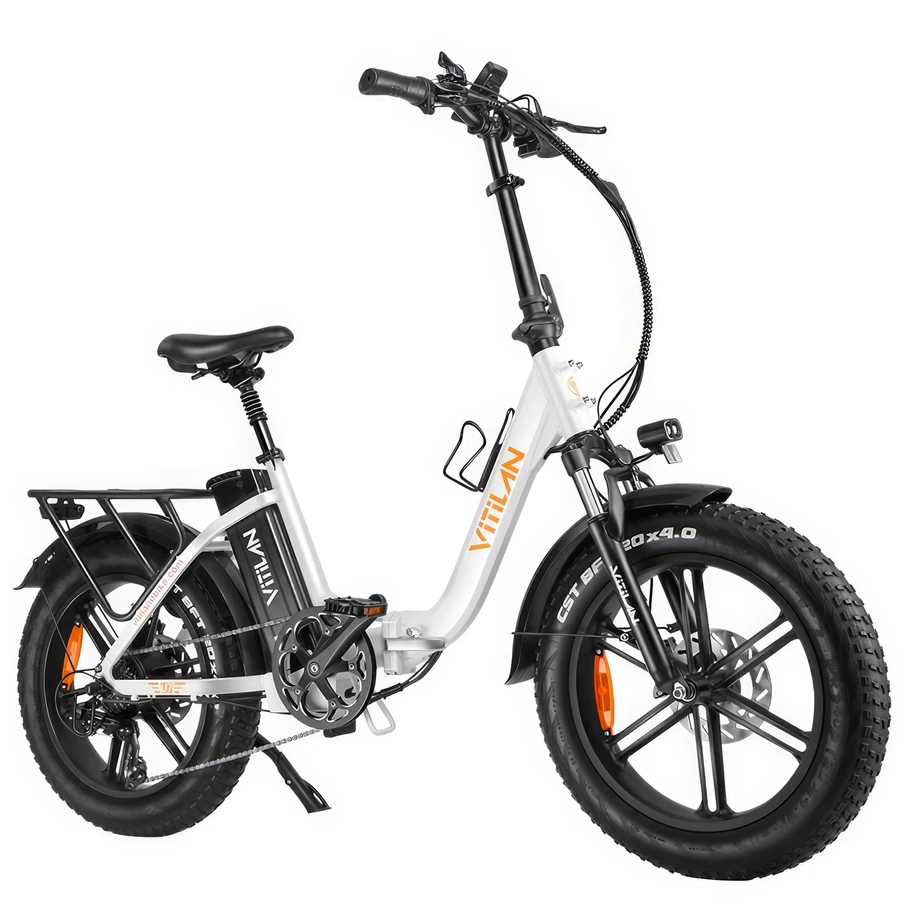 Vitilan U7 Foldable Fat Tyre E-Bike Step-Through 750W 20Ah 28mph Max Speed 65miles Range Dual Suspension System Hydraulic Disc Brake