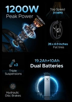 ENGWE X26 Foldable Electric Bike - 1200W Power | 29.2Ah Battery | 31mph Speed | 93mi Range