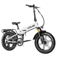Vitilan I7 Pro 2.0 Foldable Electric Bike - 750W Power | 20Ah Battery | 28mph Speed | 65mi Range
