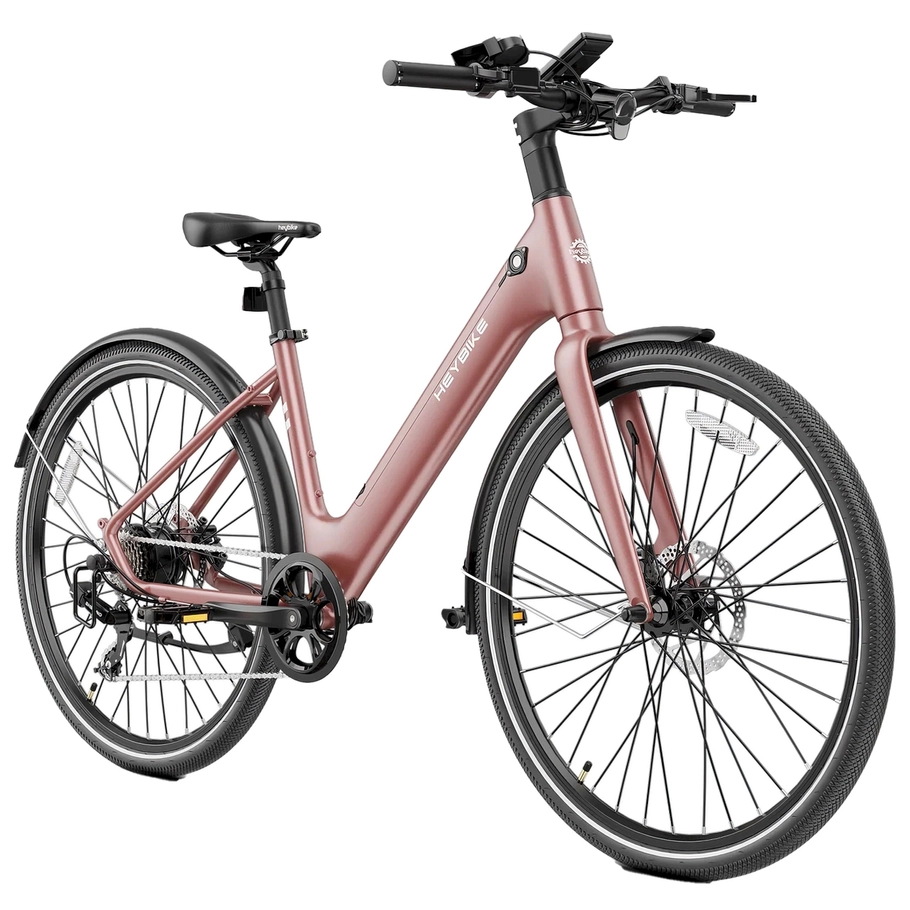 Heybike EC1 Step-Through Electric Bike | Urban Commuter Solution | 250W (350W Peak) Power | 15.5mph Speed | 10Ah Battery | 62mi Range | Step-Through Design | Modern City Transport